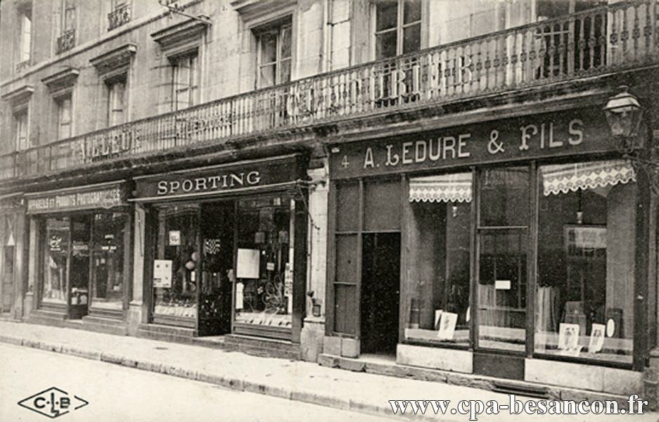 A. LEDURE & FILS - Tailleurs pour Hommes et Dames - 4, Rue Moncey - BESANÇON
